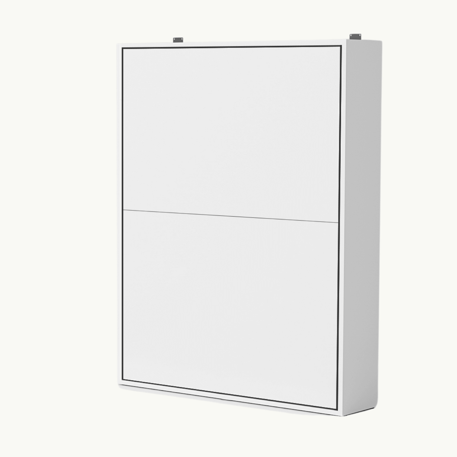 Verticale opklapbed van Compaqt Deluxe in wit, ideale ruimtebesparende oplossing voor compacte woningen.