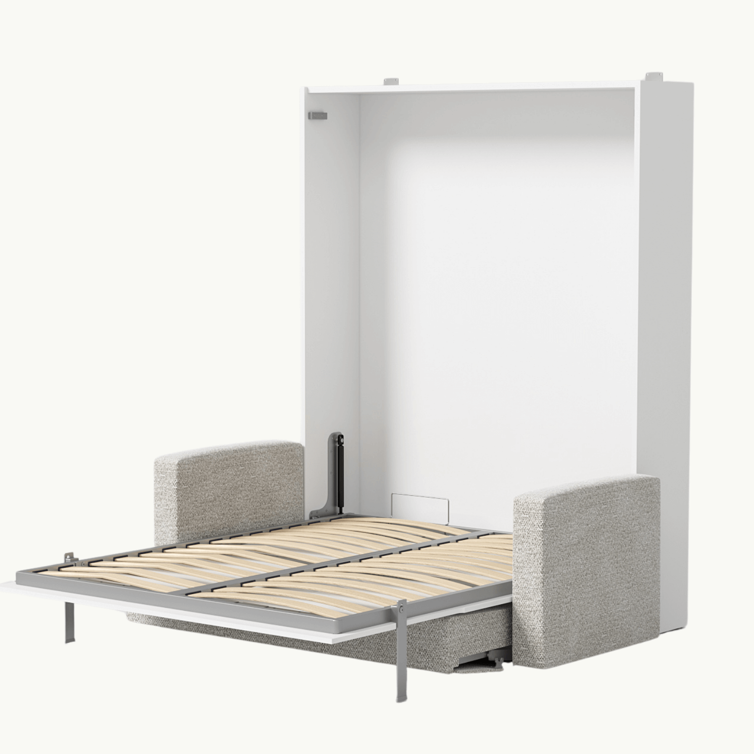 Geïntegreerde bank-uitbreiding voor Compaqt Deluxe opklapbed, ruimtebesparend en stijlvol design voor compacte woonruimtes.
