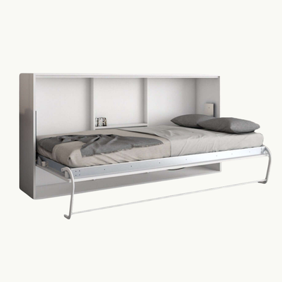 Opklapbed Horizontaal MDF 90/200 met strakke uitstraling en ruimtebesparend ontwerp.