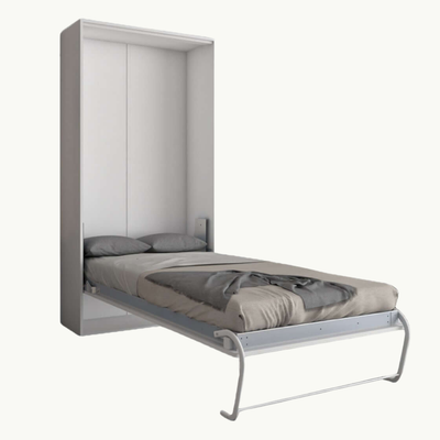 Opklapbed Verticaal MDF 90-200 in open positie, stijlvol en ruimtebesparend ontwerp.