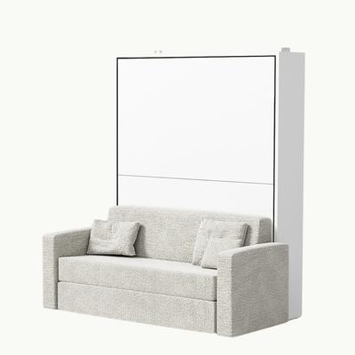 Geïntegreerde bank-uitbreiding voor Compaqt Deluxe opklapbed, ruimtebesparend ontwerp in moderne stijl.